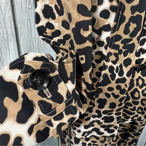 Cache Leopard Print Dress (size 4) and Matching Trench Coat (size S) - Picture 7 of 14